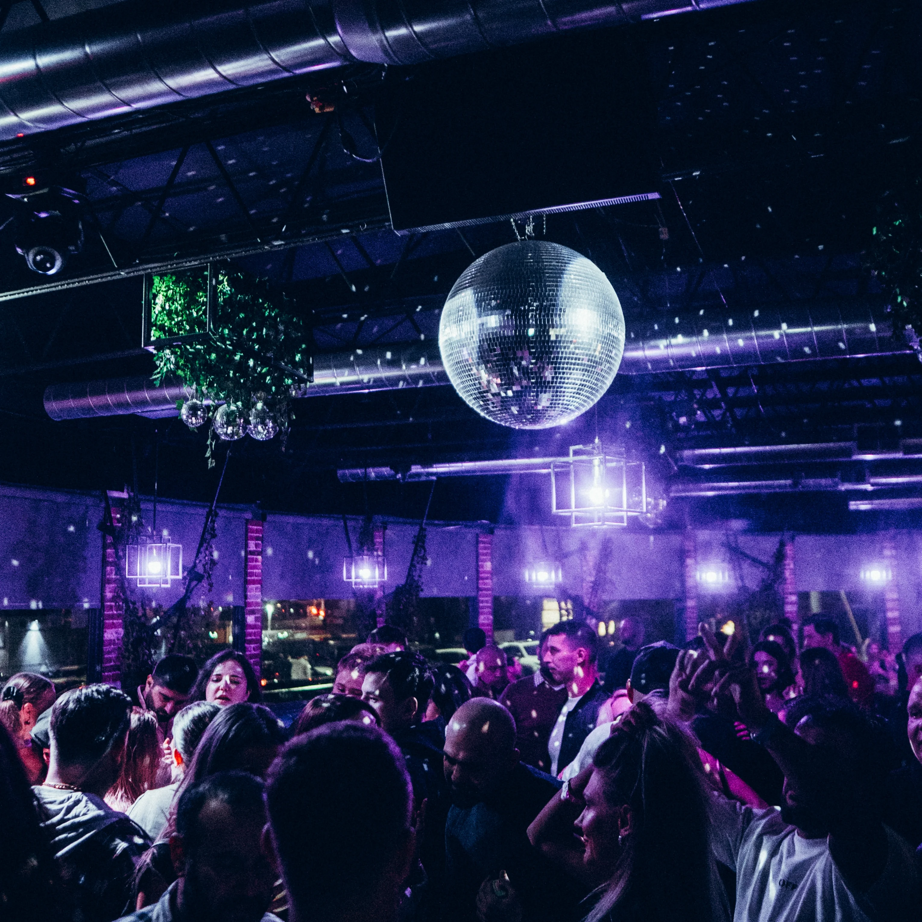 Party atmosphere with custom lighting