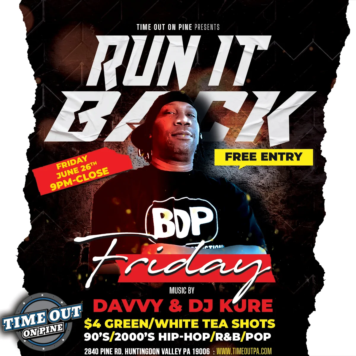 Run It Back Friday flyer